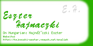 eszter hajnaczki business card